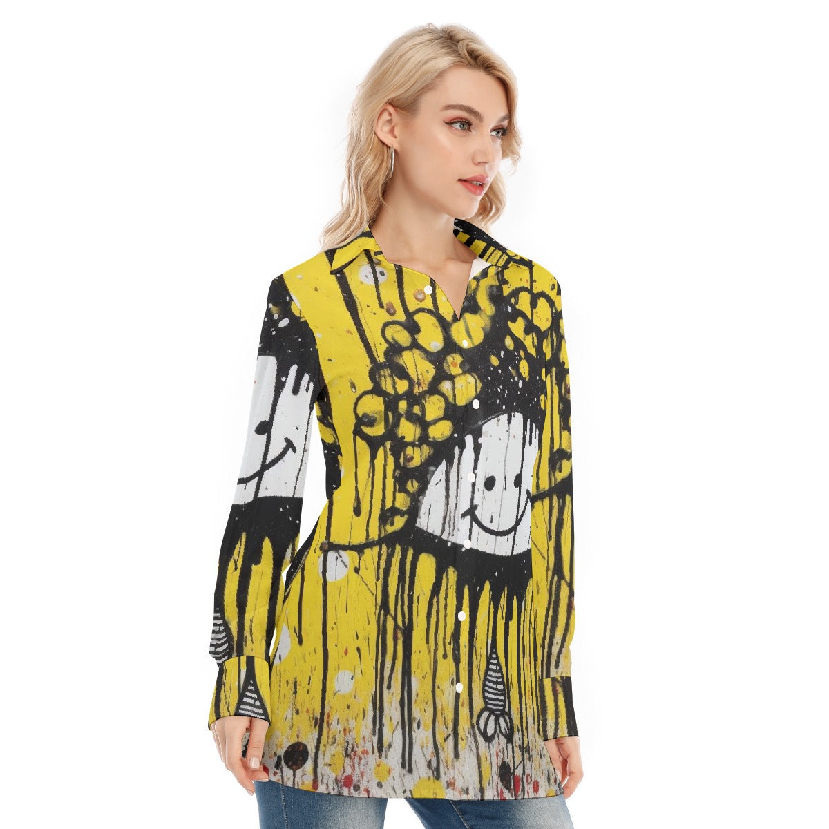 All-Over Print Women's Long Shirt