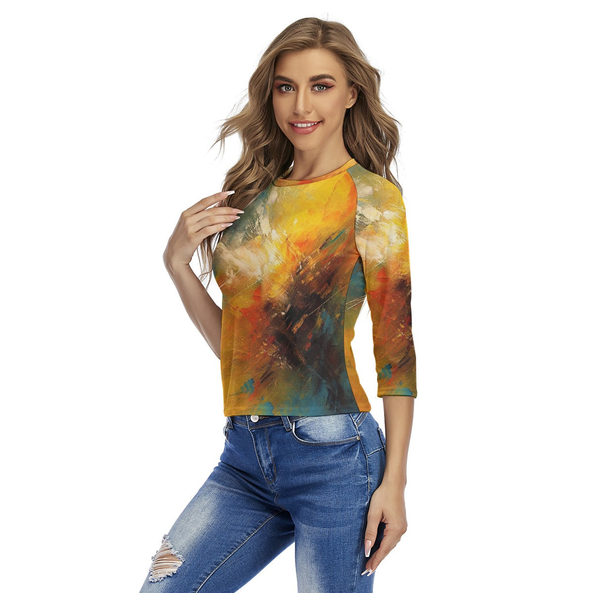 All-Over Print Women's Raglan Sleeves T-shirts