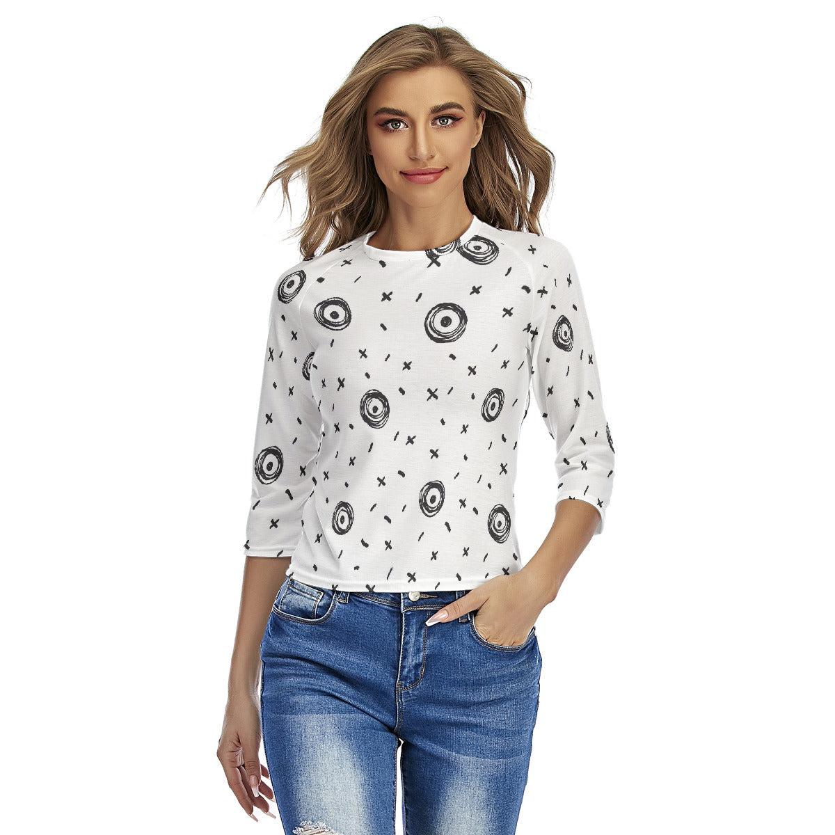 All-Over Print Women's Raglan Sleeves T-shirts