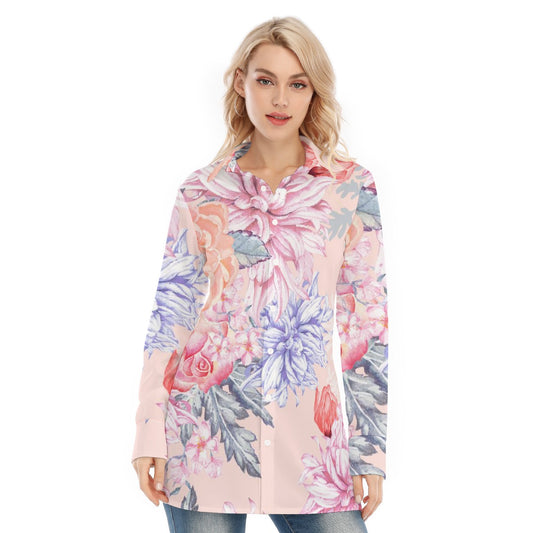 All-Over Print Women's Long Shirt