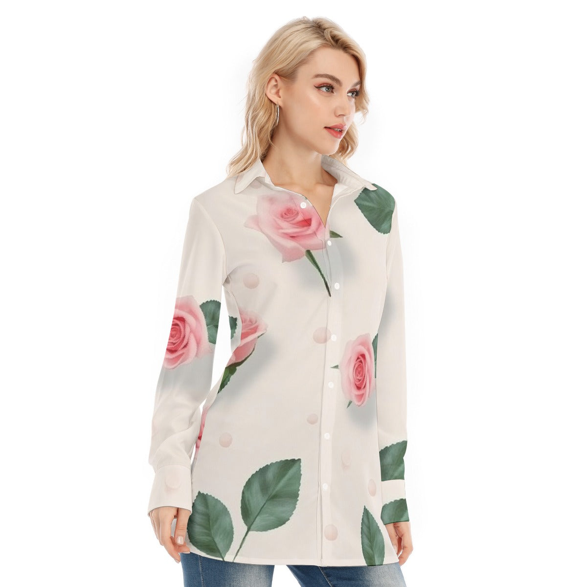 All-Over Print Women's Long Shirt