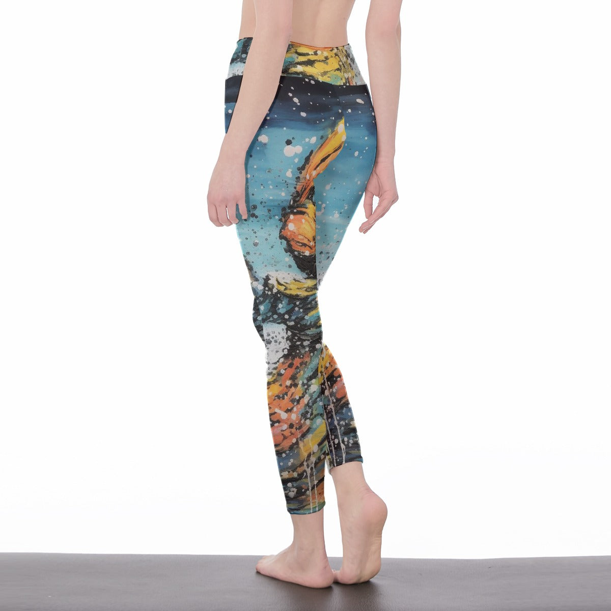 All-Over Print Women's High Waist Leggings | Side Stitch Closure