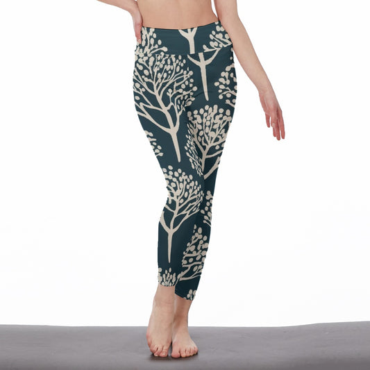 All-Over Print Women's High Waist Leggings | Side Stitch Closure