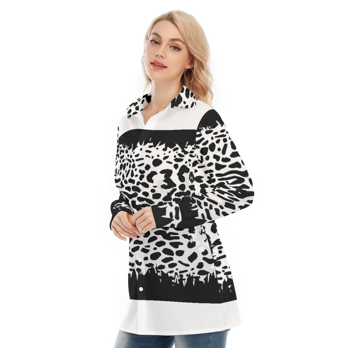 All-Over Print Women's Long Shirt