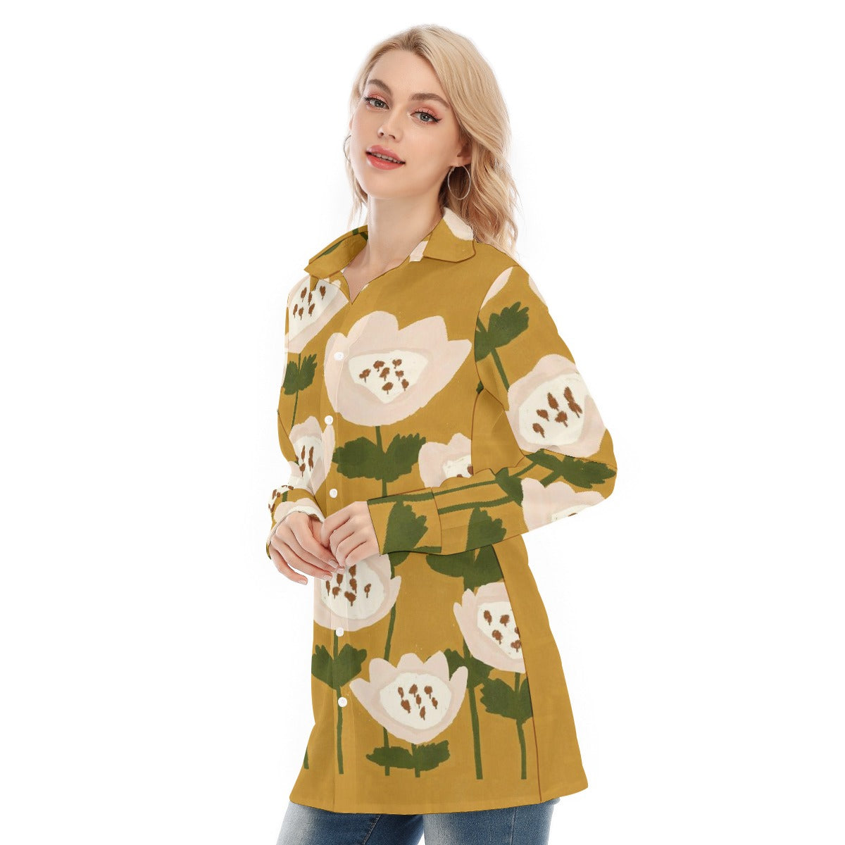 All-Over Print Women's Long Shirt