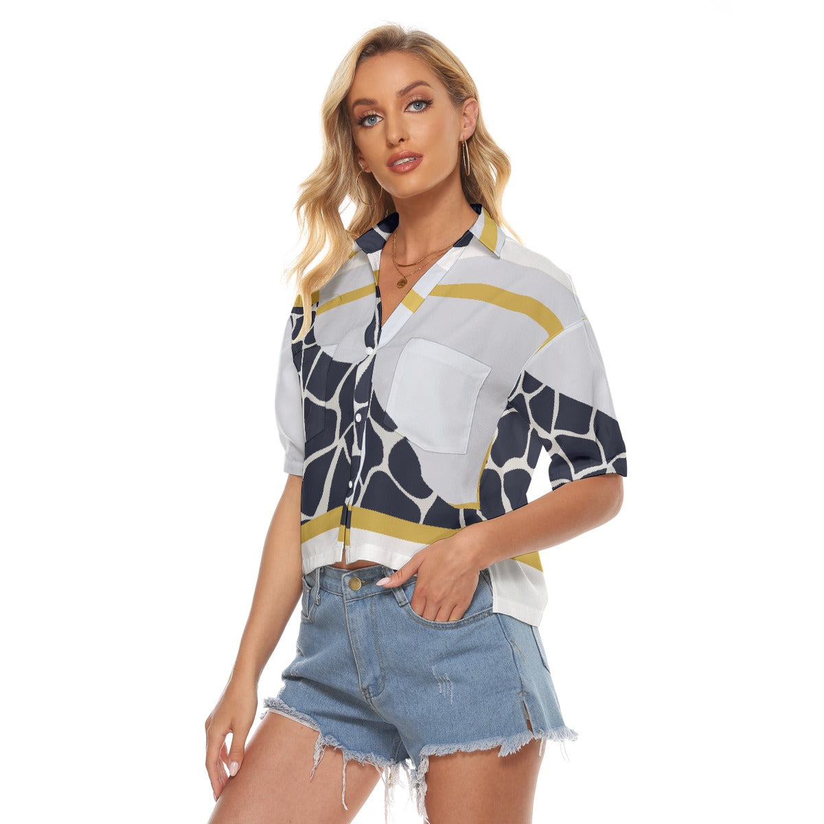 All-Over Print Women's V-neck Shirts