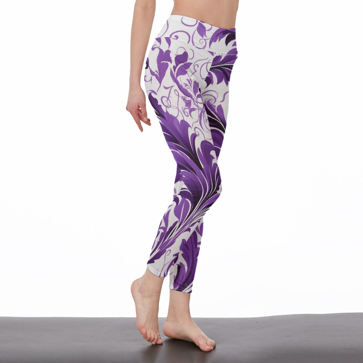 All-Over Print Women's High Waist Leggings | Side Stitch Closure