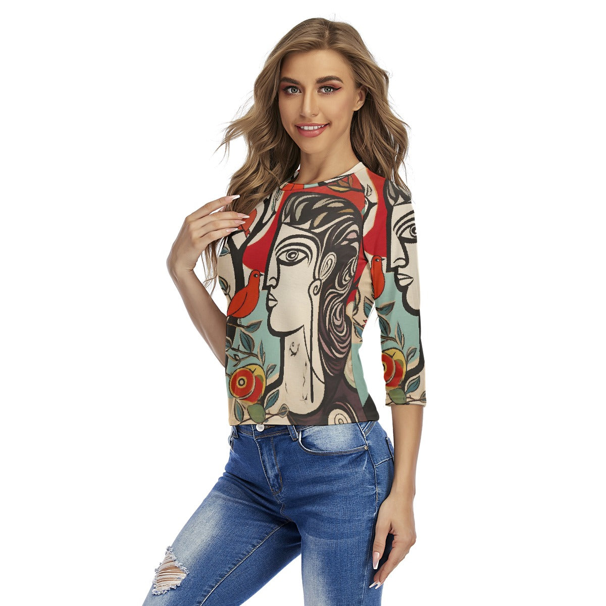 All-Over Print Women's Raglan Sleeves T-shirts