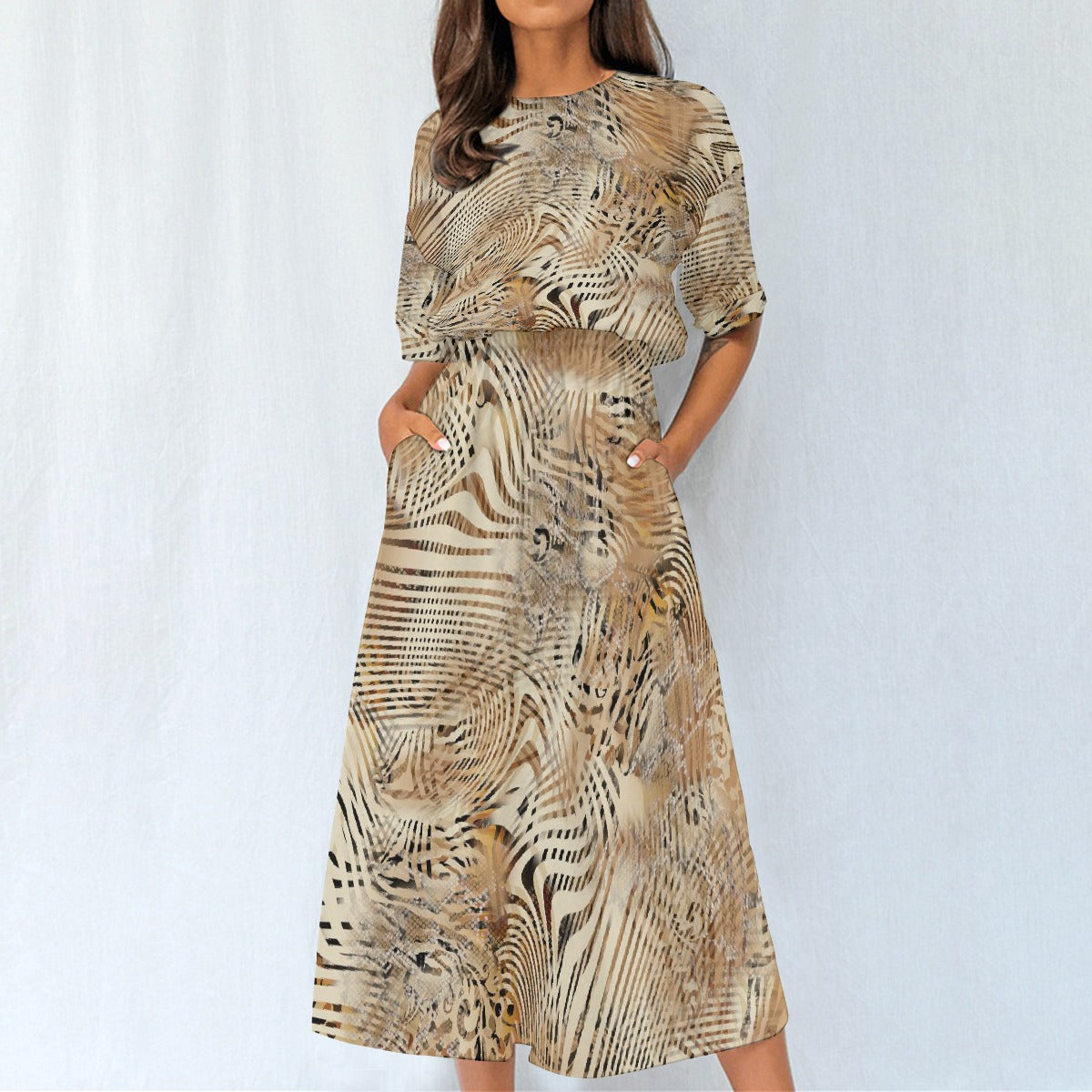 All-Over Print Women's Elastic Waist Dress