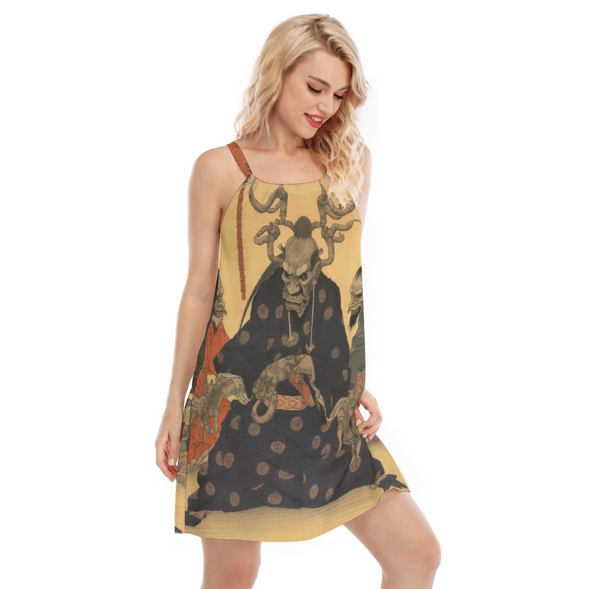 All-Over Print Women's O-neck Cami Dress