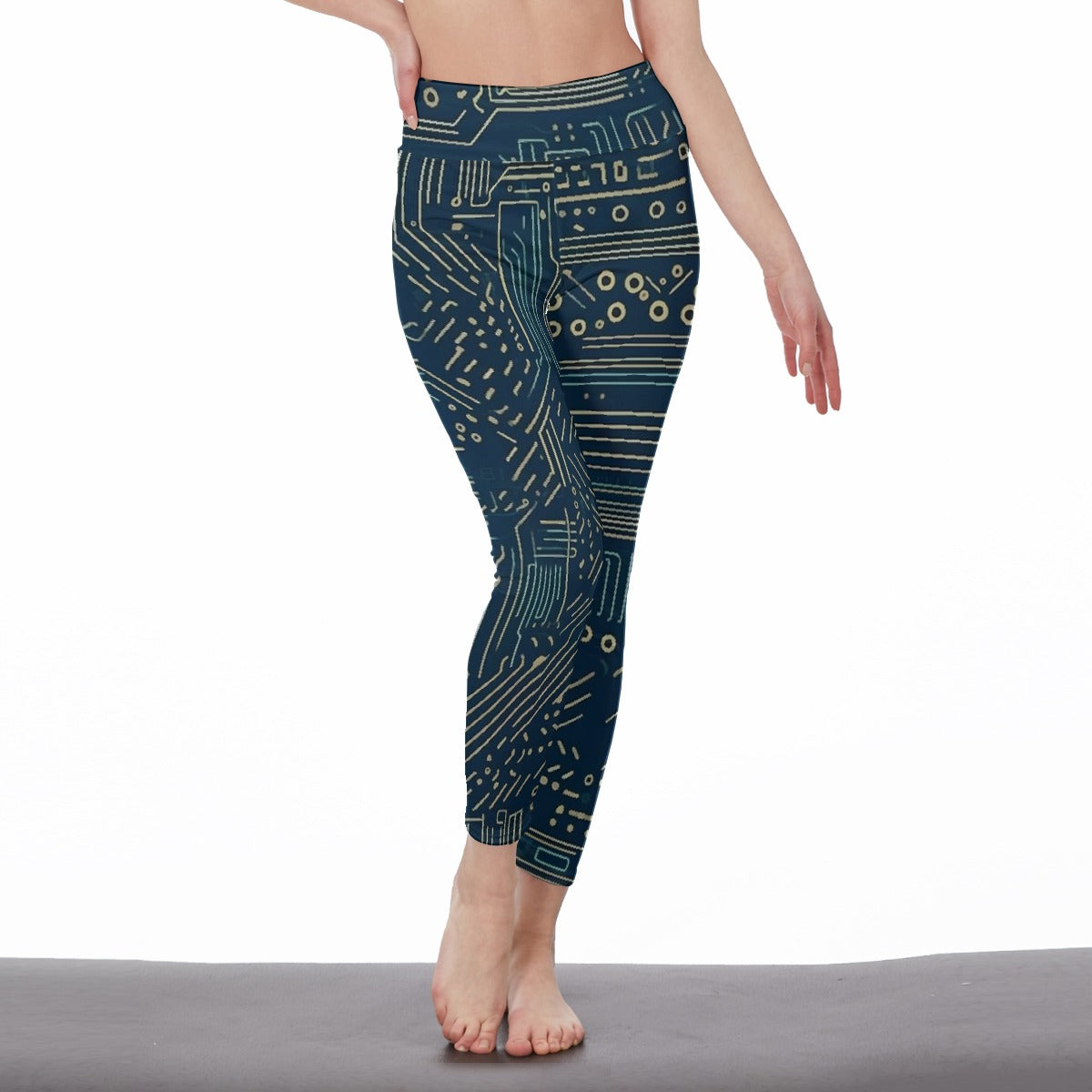 All-Over Print Women's High Waist Leggings | Side Stitch Closure