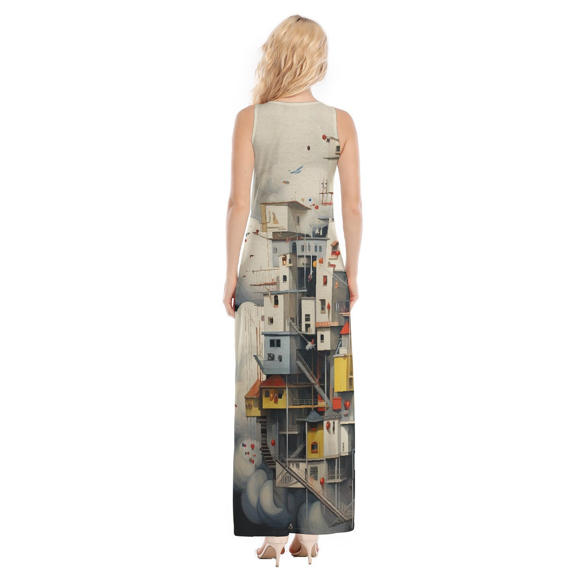 All-Over Print Women's Vest Dress | Length To Ankle