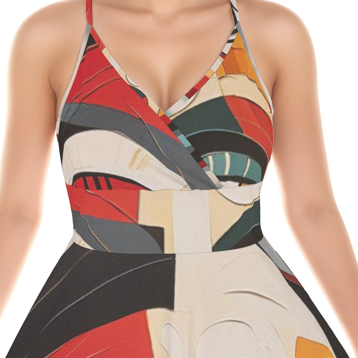 All-Over Print Women‘s Cross Cami Dress