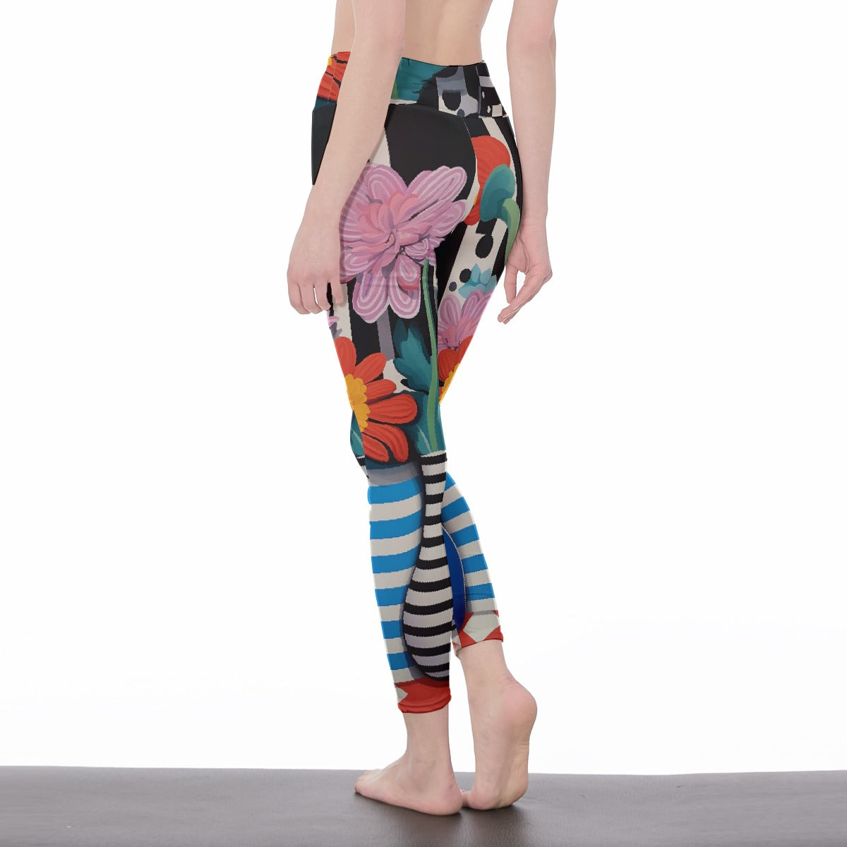 All-Over Print Women's High Waist Leggings | Side Stitch Closure