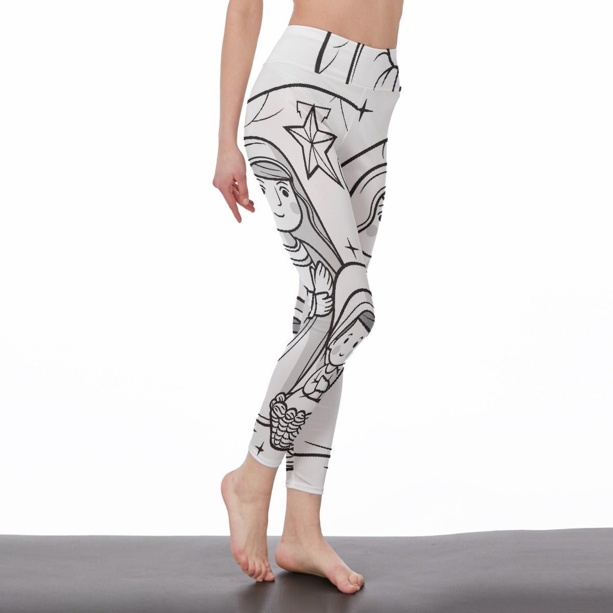 All-Over Print Women's High Waist Leggings | Side Stitch Closure