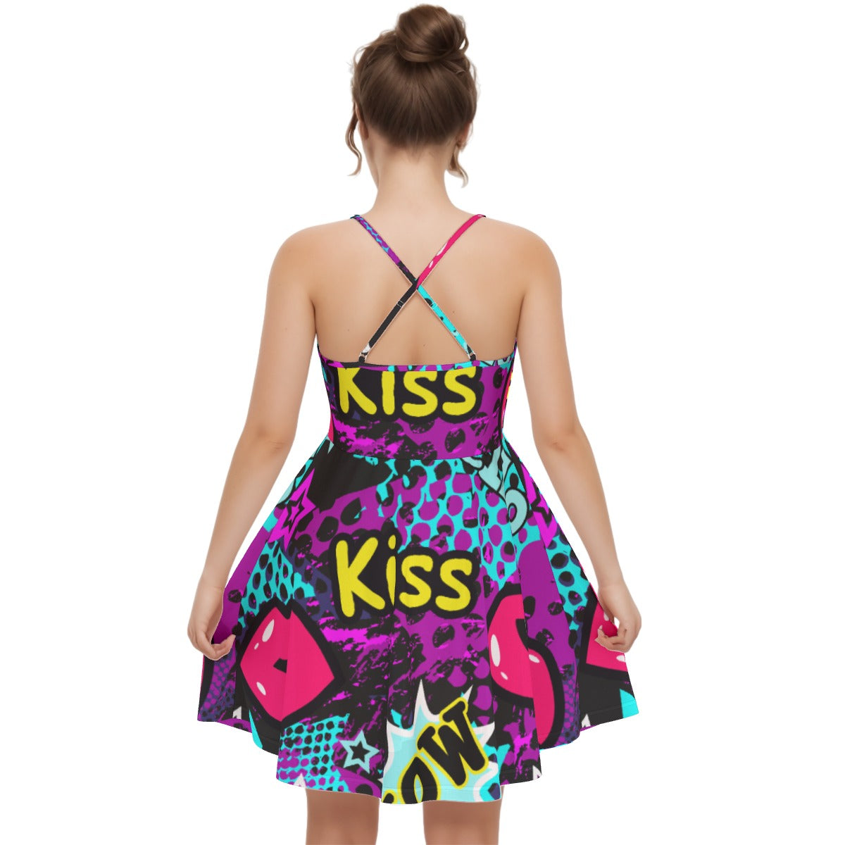 All-Over Print Women‘s Cross Cami Dress