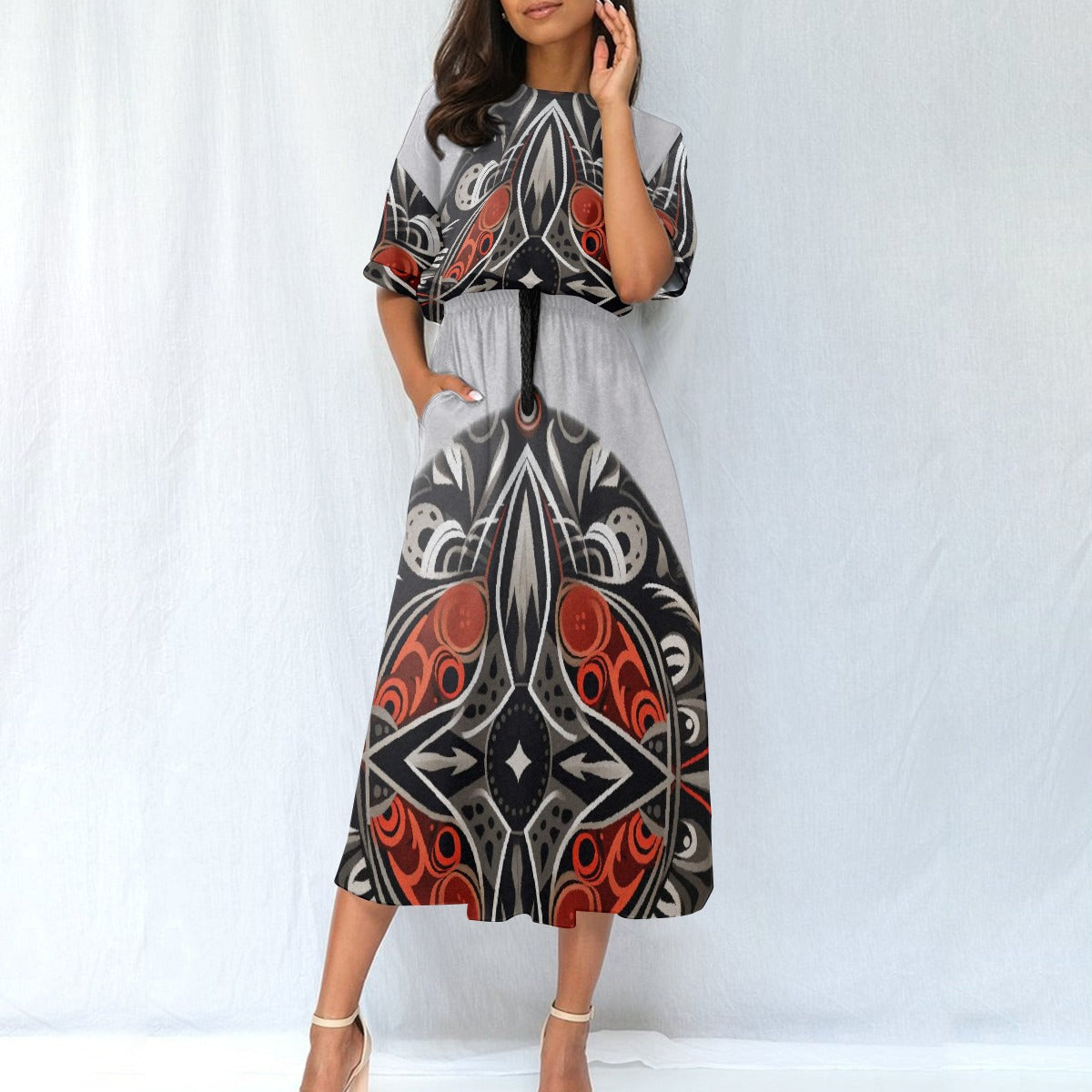 All-Over Print Women's Elastic Waist Dress