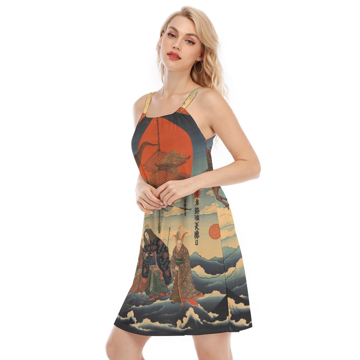 All-Over Print Women's O-neck Cami Dress