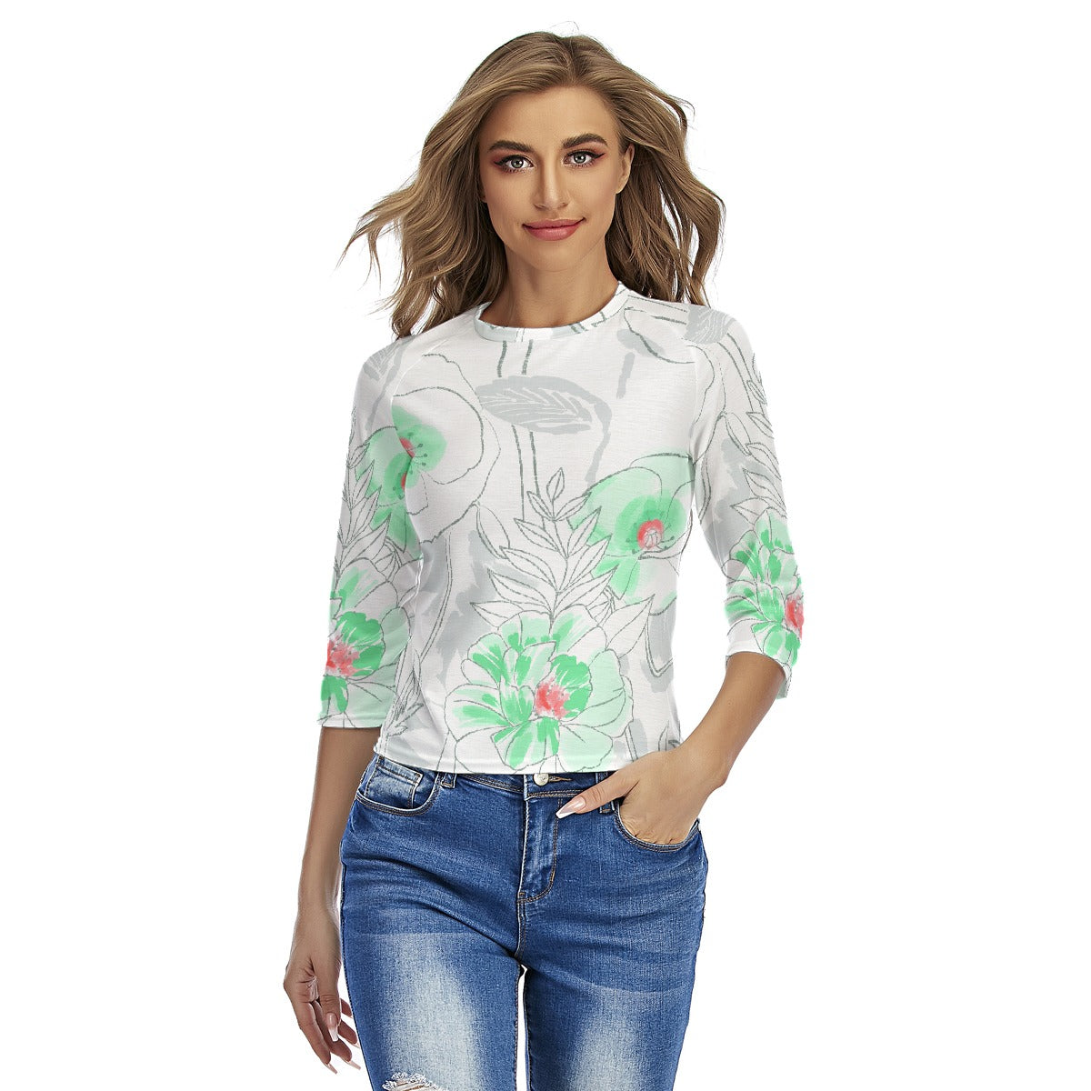 All-Over Print Women's Raglan Sleeves T-shirts