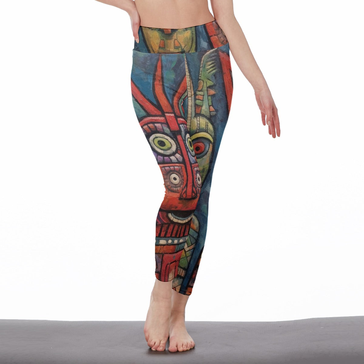 All-Over Print Women's High Waist Leggings | Side Stitch Closure