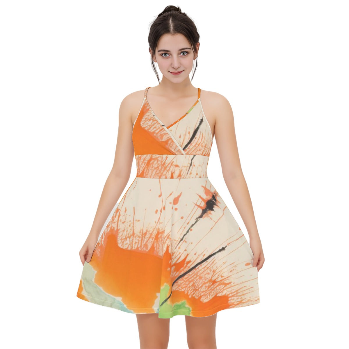 All-Over Print Women‘s Cross Cami Dress