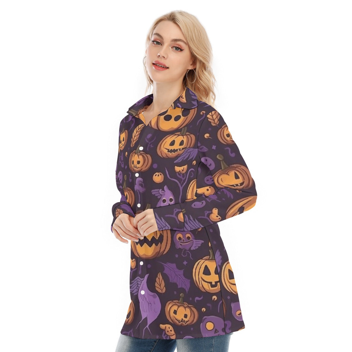 All-Over Print Women's Long Shirt