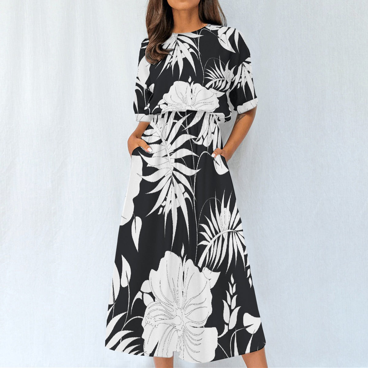 All-Over Print Women's Elastic Waist Dress