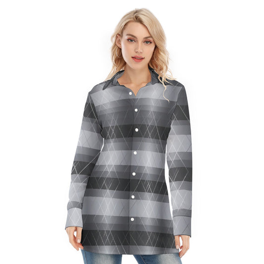 All-Over Print Women's Long Shirt