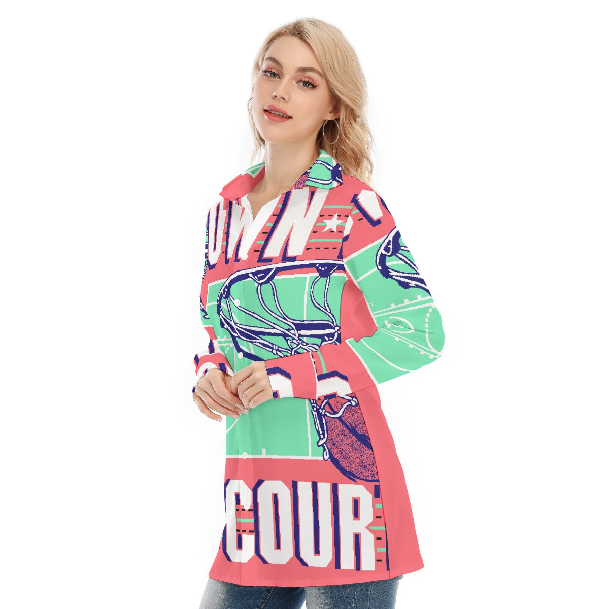 All-Over Print Women's Long Shirt