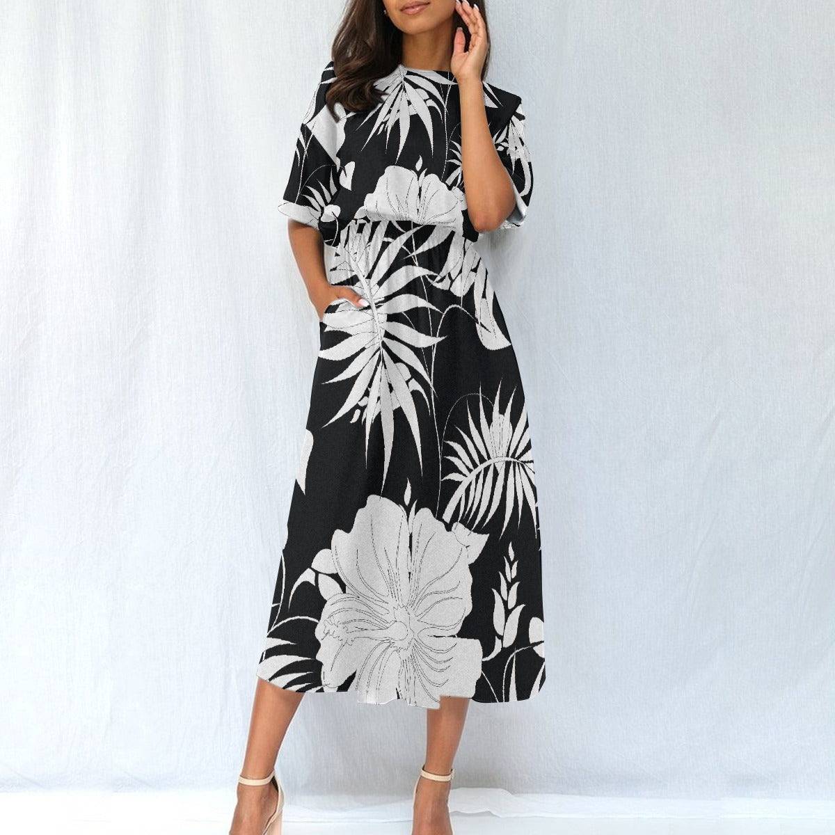 All-Over Print Women's Elastic Waist Dress