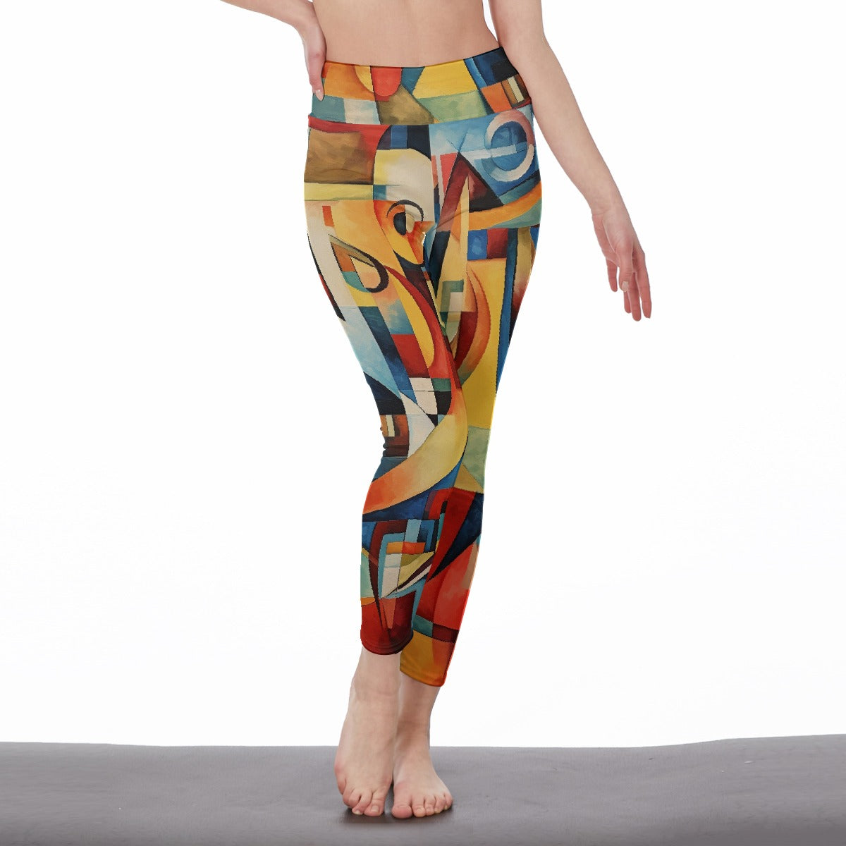 All-Over Print Women's High Waist Leggings | Side Stitch Closure