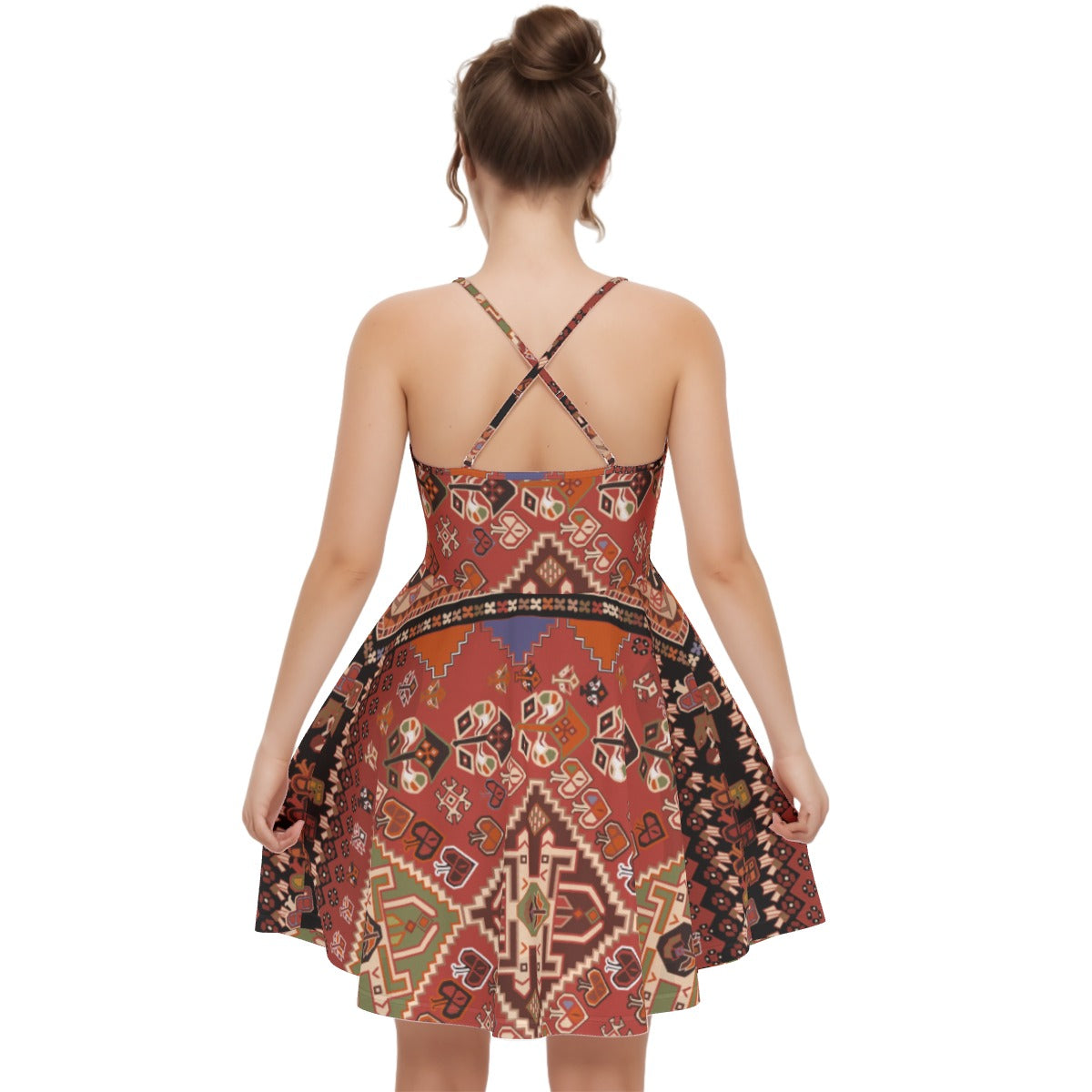 All-Over Print Women‘s Cross Cami Dress