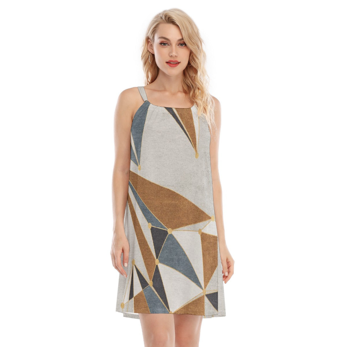 All-Over Print Women's O-neck Cami Dress