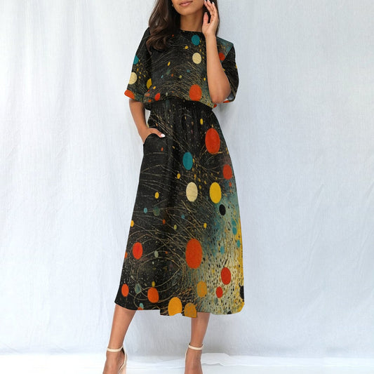 All-Over Print Women's Elastic Waist Dress