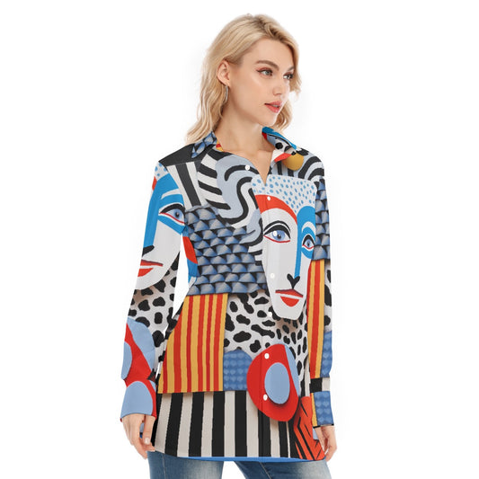 All-Over Print Women's Long Shirt