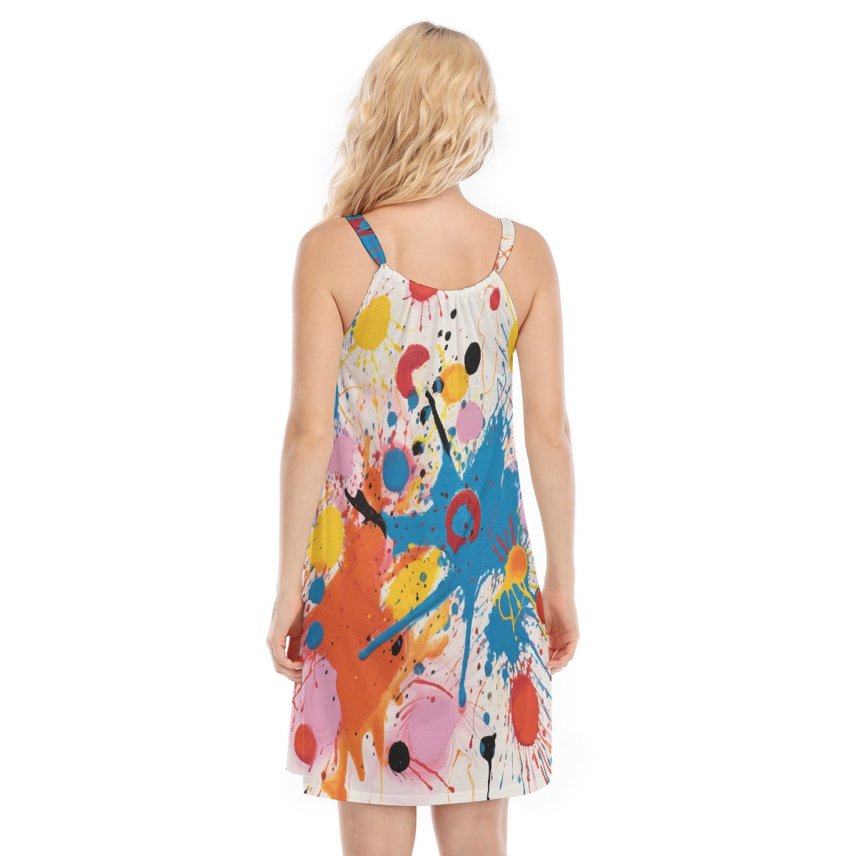 All-Over Print Women's O-neck Cami Dress