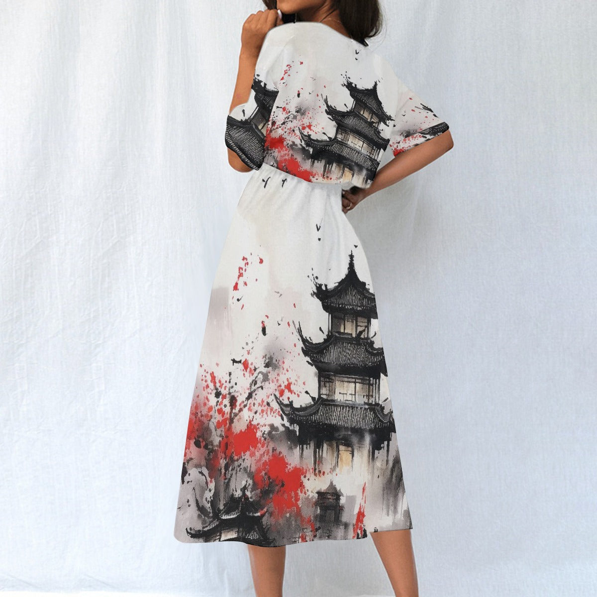 All-Over Print Women's Elastic Waist Dress