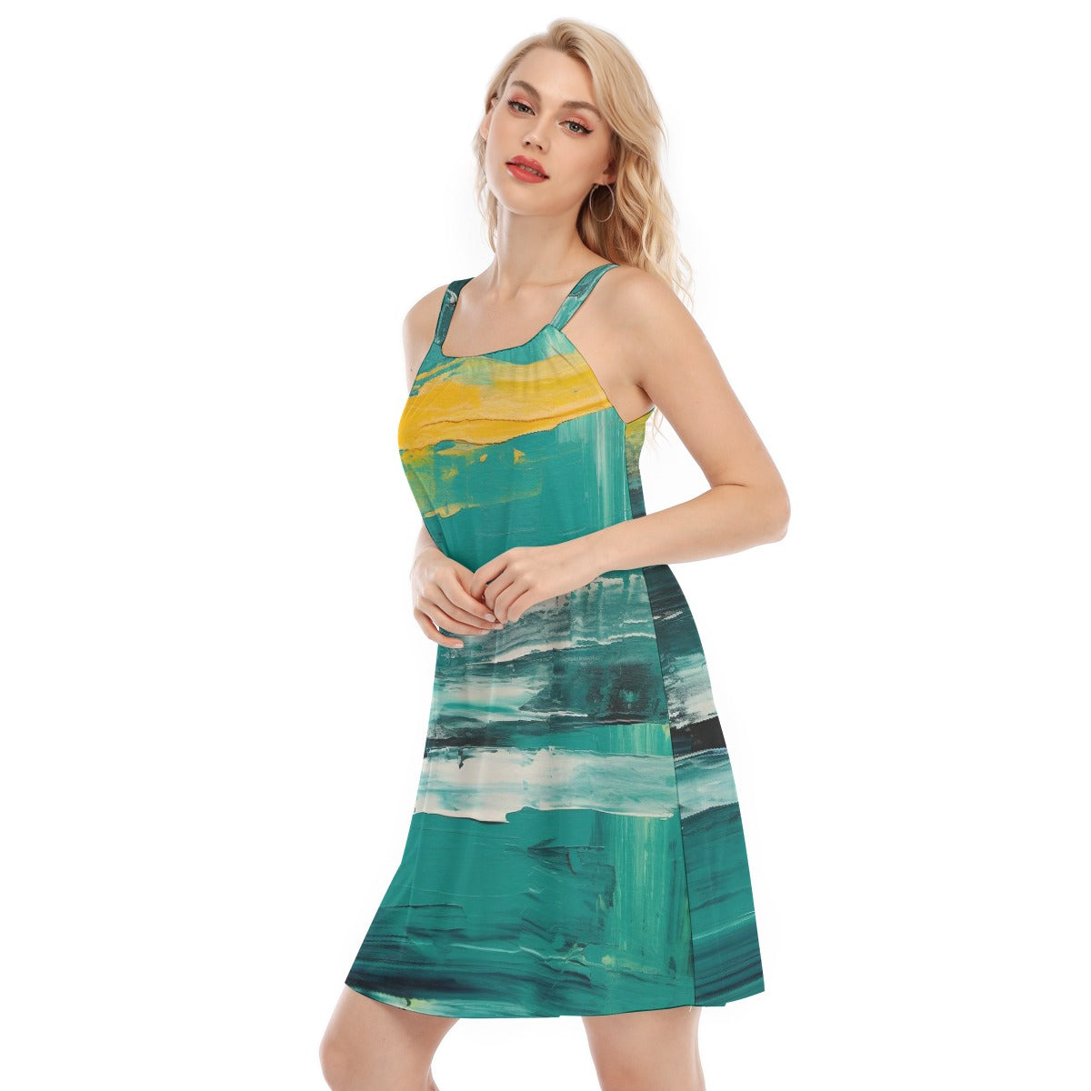 All-Over Print Women's O-neck Cami Dress