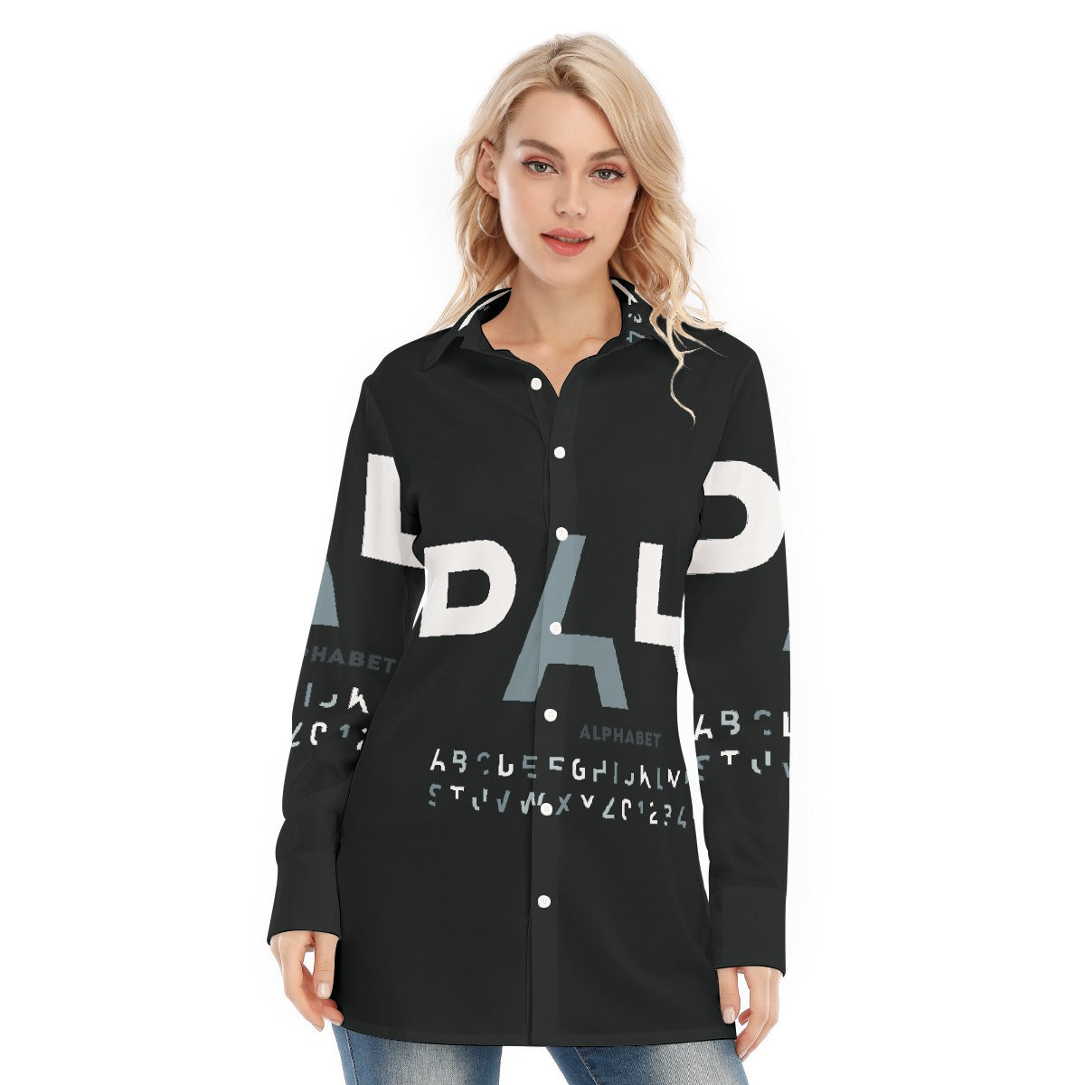 All-Over Print Women's Long Shirt