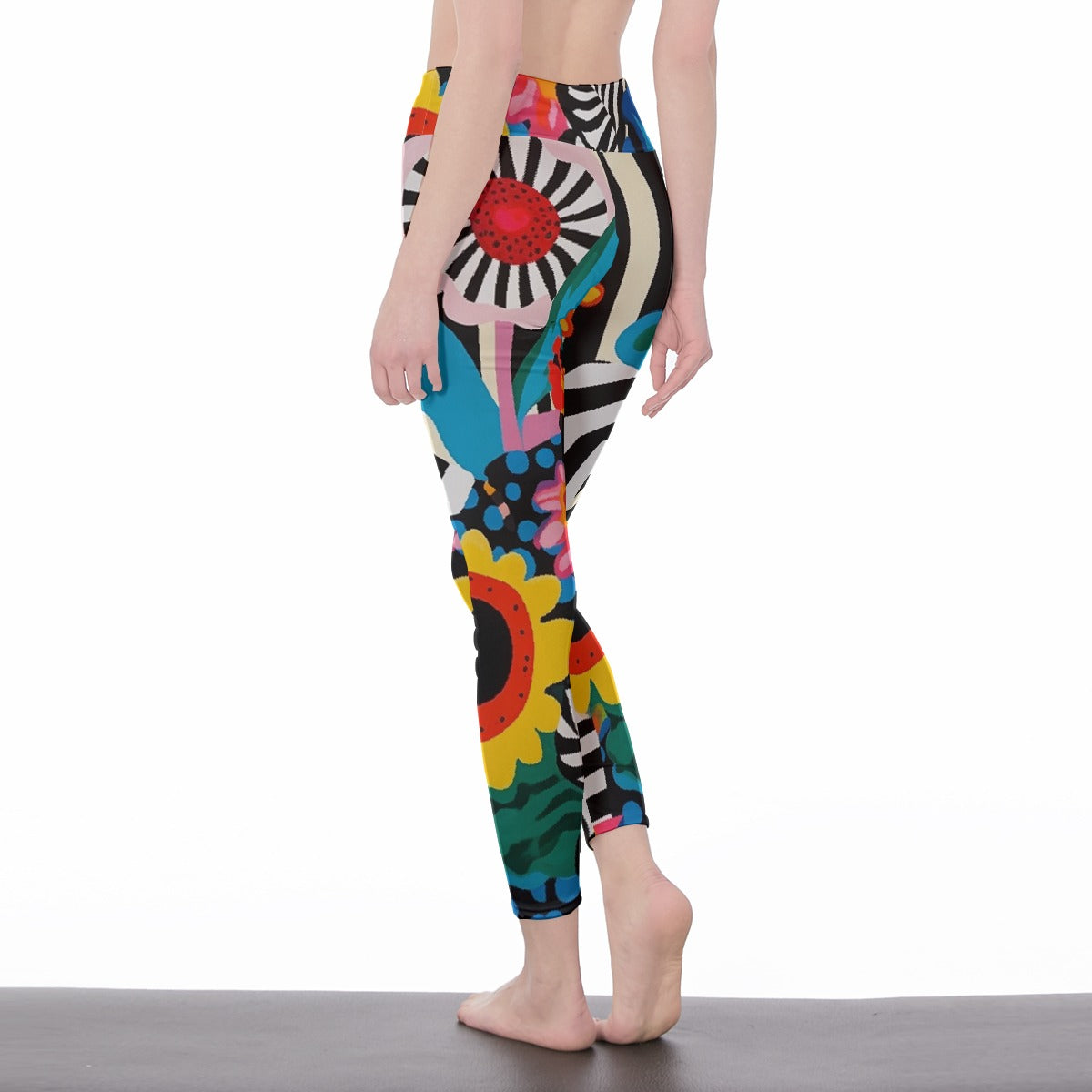 All-Over Print Women's High Waist Leggings | Side Stitch Closure