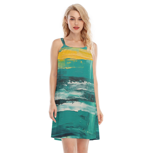 All-Over Print Women's O-neck Cami Dress