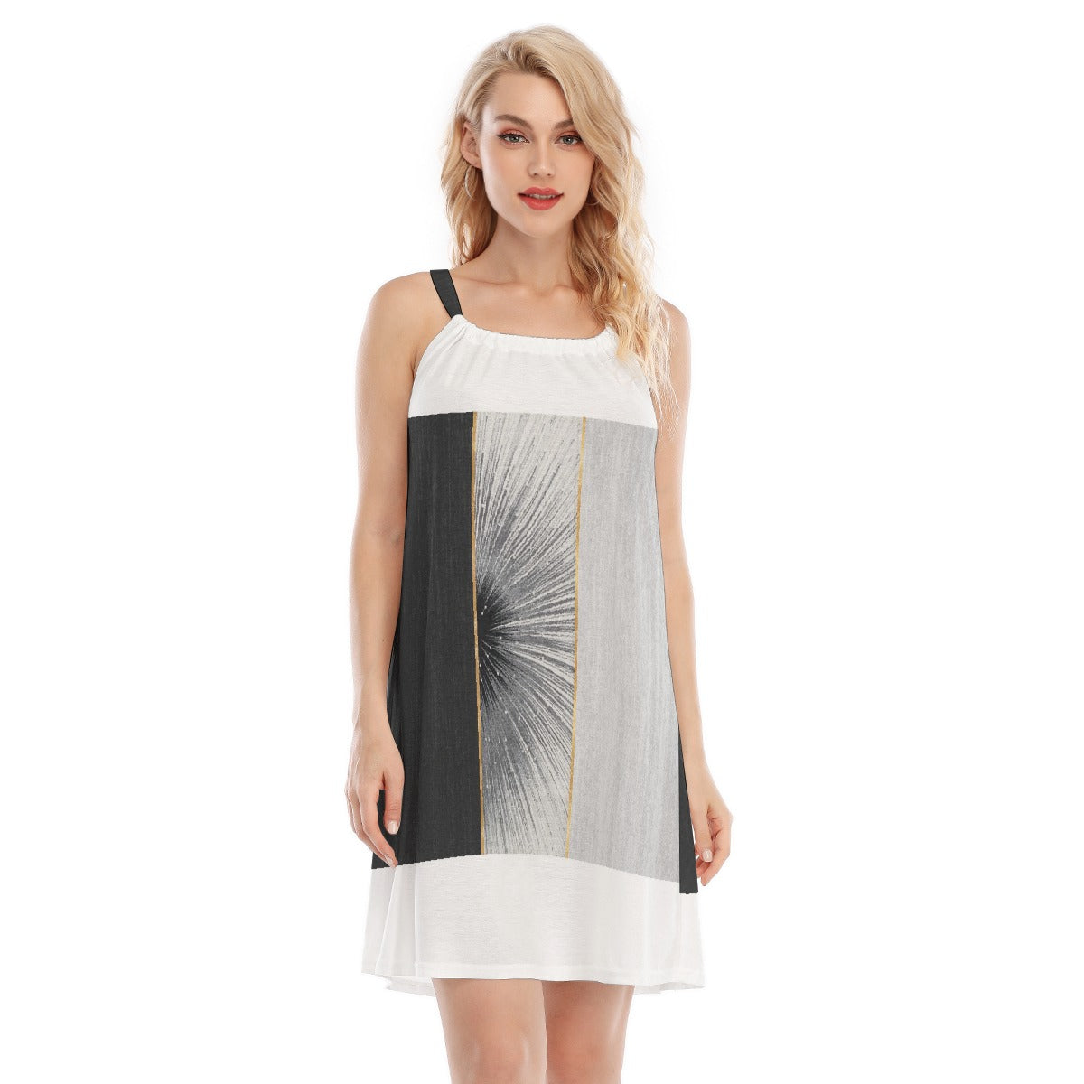 All-Over Print Women's O-neck Cami Dress