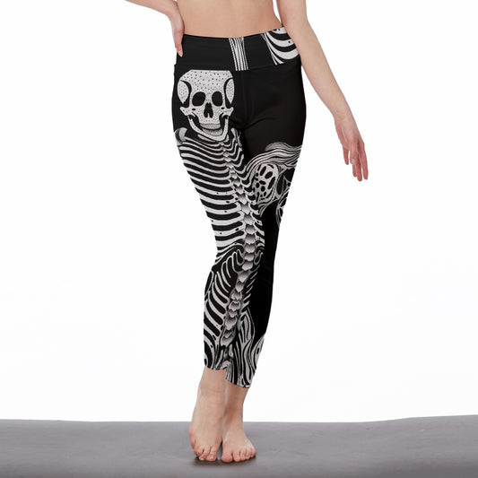 All-Over Print Women's High Waist Leggings | Side Stitch Closure