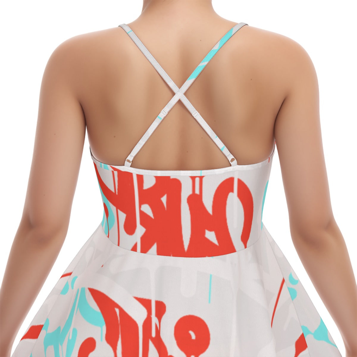 All-Over Print Women‘s Cross Cami Dress