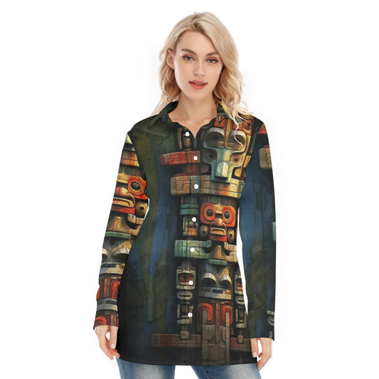 All-Over Print Women's Long Shirt