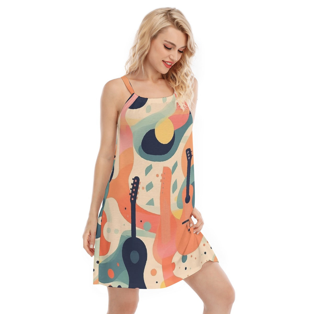 All-Over Print Women's O-neck Cami Dress