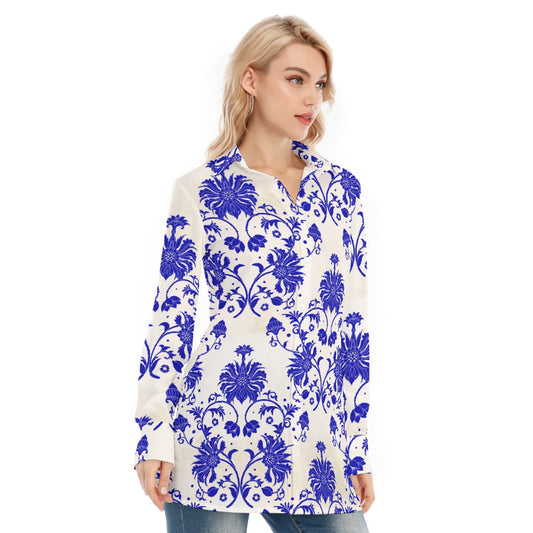 All-Over Print Women's Long Shirt