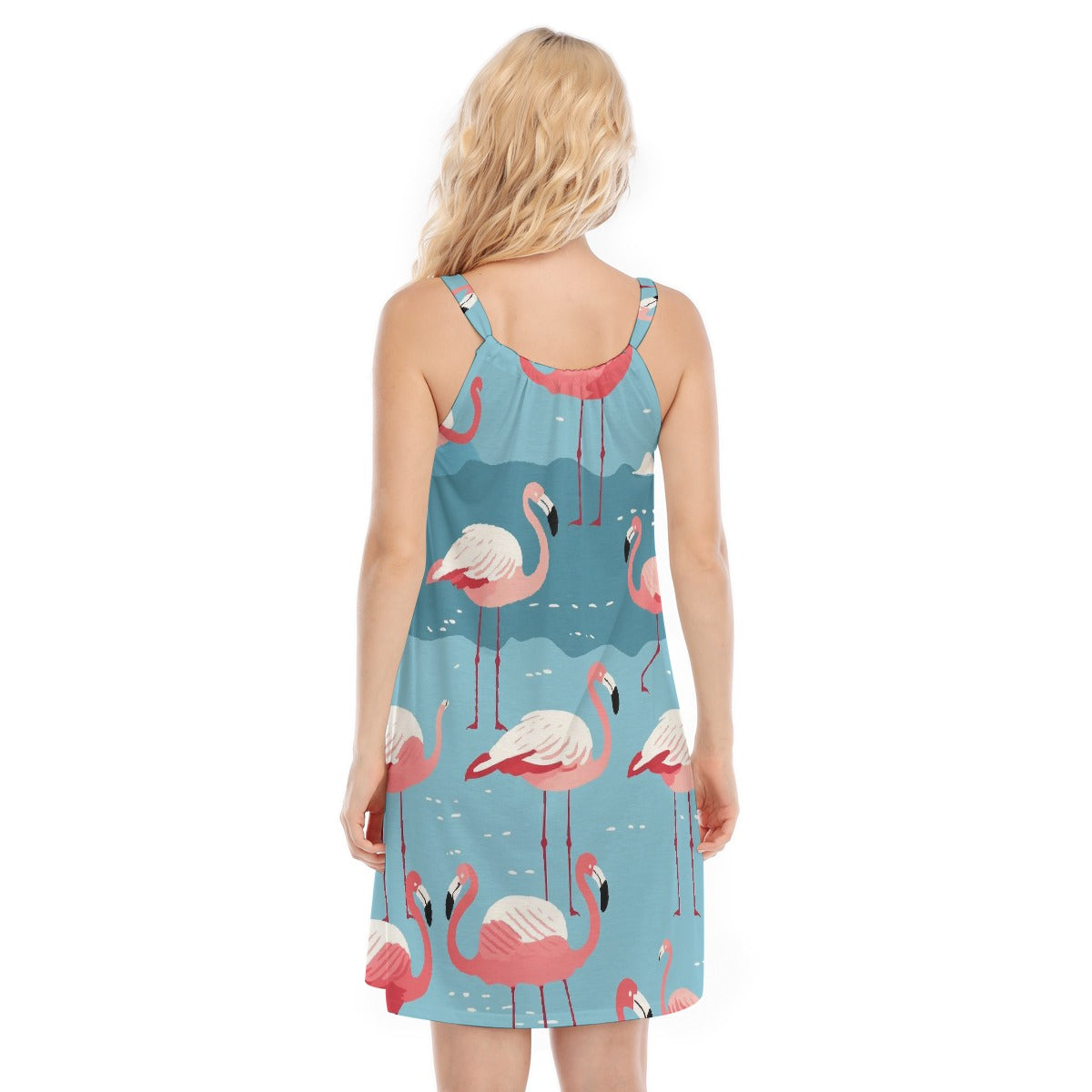 All-Over Print Women's O-neck Cami Dress