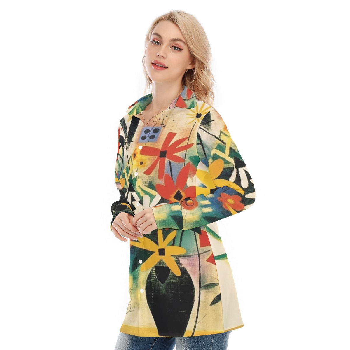 All-Over Print Women's Long Shirt