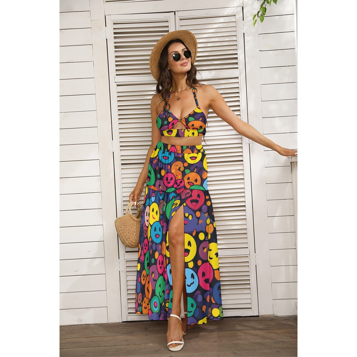 All-Over Print Women's Tie Back Wrap Dress